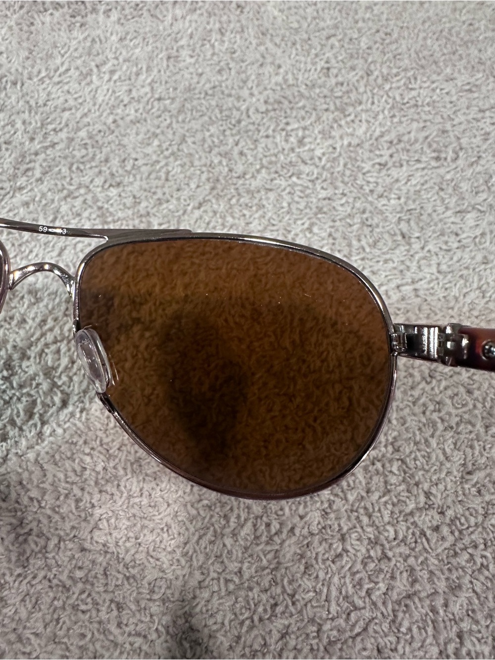 Oakley Aviator Feedback Sunglasses w/ Brown Polarized Lenses and Rose Gold Frame - Picture 6 of 10